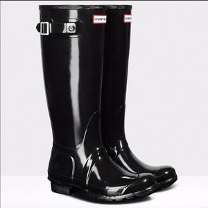 HUNTER GLOSSY-TALL RAIN-BOOTS